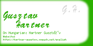 gusztav hartner business card